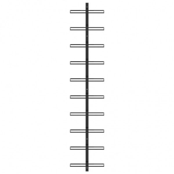 Garrafeira de parede para 10 garrafas metal preto M 3