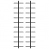 Botelleros de pared para 20 botellas 2 unidades metal negro 3