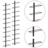 Botelleros de pared para 20 botellas 2 unidades metal negro 5