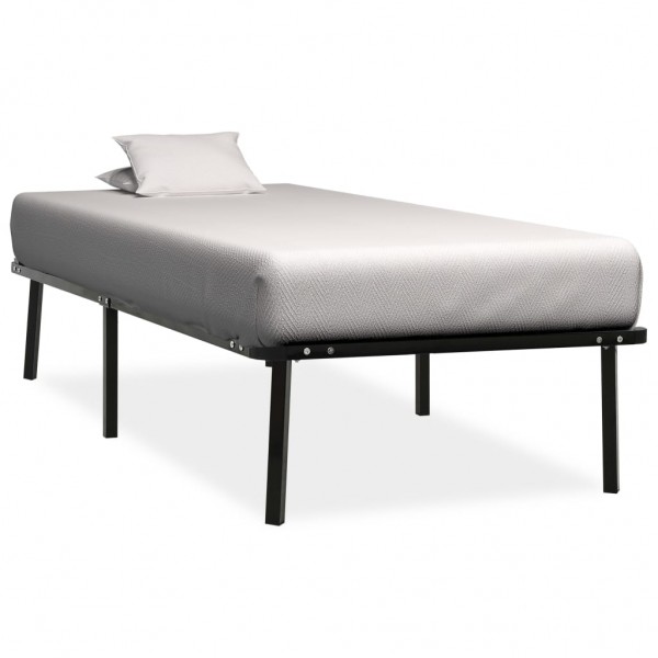 Estructura de cama de metal negro 90x200 cm D