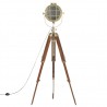 Candeeiro de chão tripé 165 cm madeira de mangueira maciça 5