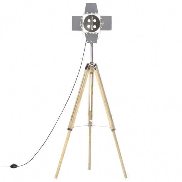 Candeeiro de chão tripé 140 cm madeira mangueira maciça M 5