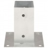 Anclajes para postes 4 unidades metal galvanizados 71 mm 4