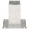 Anclajes para postes 4 unidades metal galvanizados 71 mm 5