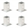 Suportes para postes 4 pcs metal galvanizado 81 mm 1