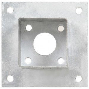 Anclajes para postes 4 unidades metal galvanizado 81 mm H