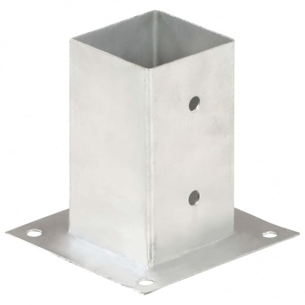 Anclajes para postes 4 unidades metal galvanizado 81 mm M 3
