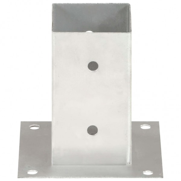 Anclajes para postes 4 unidades metal galvanizado 81 mm M 4