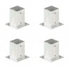 Suportes para postes 4 pcs metal galvanizado 91 mm 1