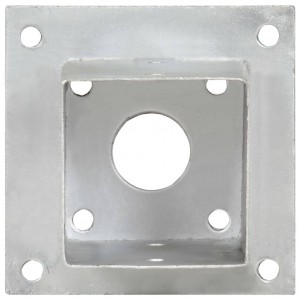 Anclajes para postes 4 unidades metal galvanizados 91 mm H