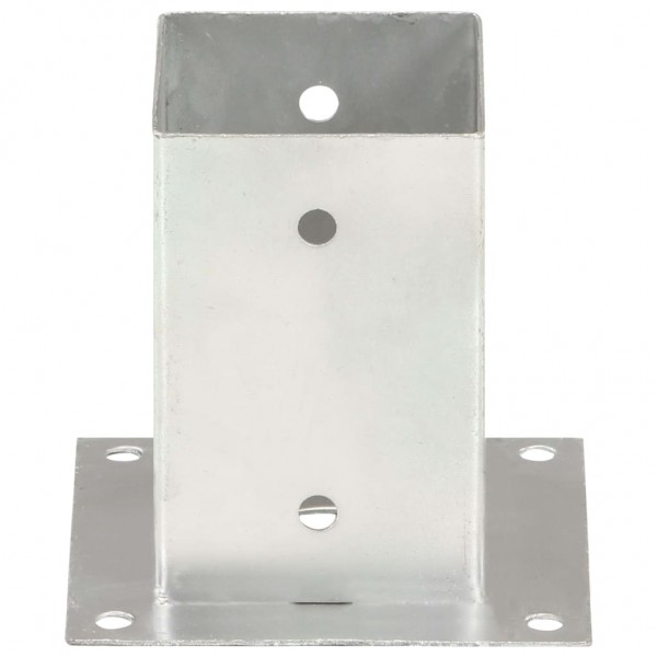 Anclajes para postes 4 unidades metal galvanizados 91 mm M 4