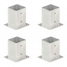 Anclajes para postes 4 unidades metal galvanizado 101 mm 1