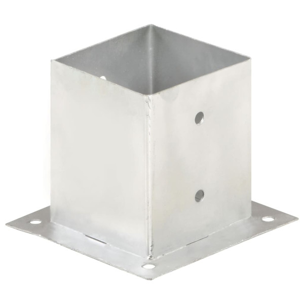 Suportes para postes 4 pcs metal galvanizado 121 mm M 2