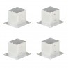 Suportes para postes 4 pcs metal galvanizado 141 mm 1