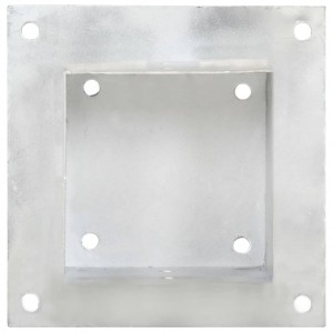 Anclajes para postes 4 unidades metal galvanizado 141 mm H