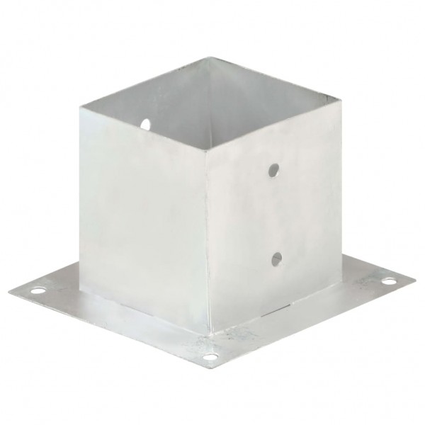 Anclajes para postes 4 unidades metal galvanizado 141 mm M 3