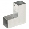 Base para poste em forma de L 71x71 mm metal galvanizado 1