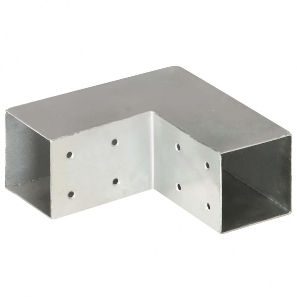 Conector de postes en forma de L metal galvanizado 71x71 mm M 4