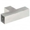 Base para poste em forma de T 71x71 mm metal galvanizado 3