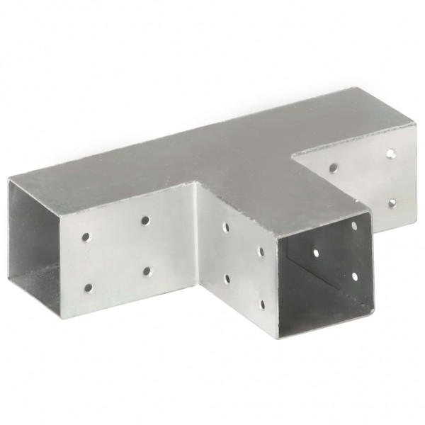 Bases para poste em forma de T 4 pcs 71x71 mm metal galvanizado M 4