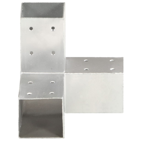 Conectores de postes en forma de Y metal galvanizado 71x71 mm M 2