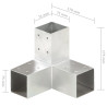 Conectores de postes en forma de Y metal galvanizado 71x71 mm 5