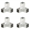 Bases para poste em forma de Y 4 pcs 71x71 mm metal galvanizado 1