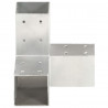 Conectores de postes en Y 4 uds metal galvanizado 71x71 mm 4