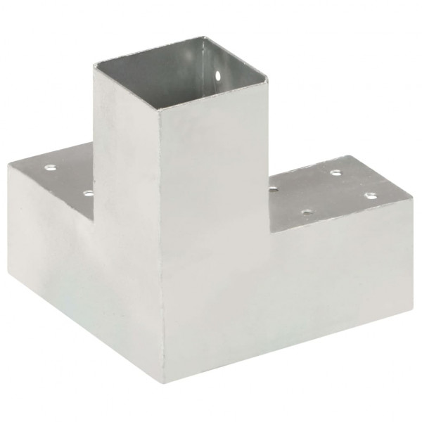 Conectores de postes en Y 4 uds metal galvanizado 71x71 mm M 5