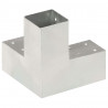 Conectores de postes en Y 4 uds metal galvanizado 71x71 mm 5