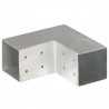 Conector de postes en forma de L metal galvanizado 81x81 mm 4