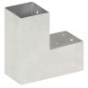 Bases para poste em forma de L 4 pcs 81x81 mm metal galvanizado 4