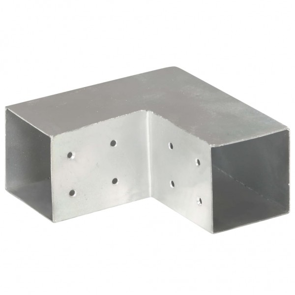 Bases para poste em forma de L 4 pcs 81x81 mm metal galvanizado M 5