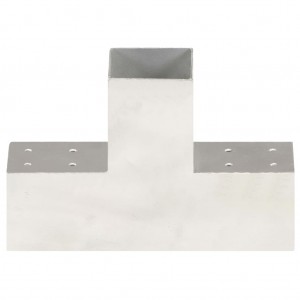 Conector de postes en forma de T metal galvanizado 81x81 mm H