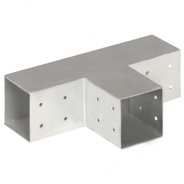 Conector de poste em metal galvanizado em forma de T 81x81 mm M 3