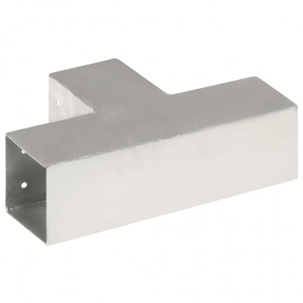 Conector de postes en forma de T metal galvanizado 81x81 mm M 4