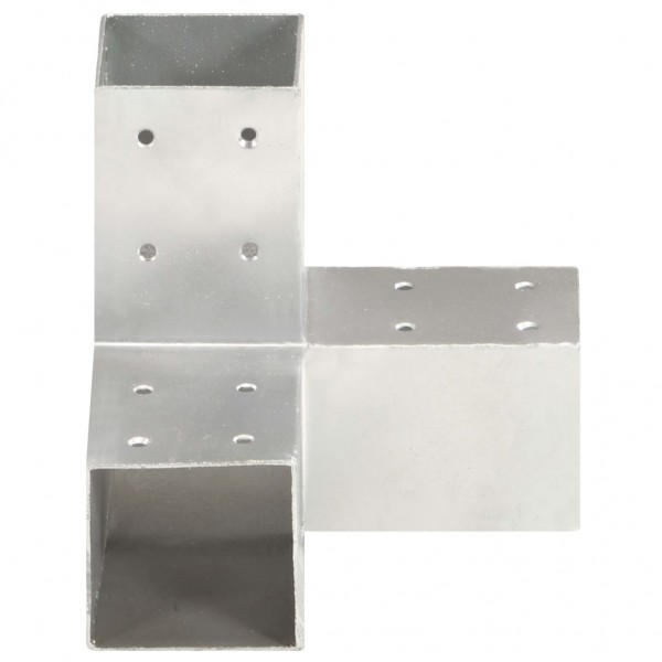 Conector de postes en forma de Y metal galvanizado 81x81 mm M 3
