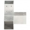 Conector de postes en forma de Y metal galvanizado 81x81 mm 3