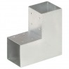 Bases para poste em forma de L 4 pcs 91x91 mm metal galvanizado 2