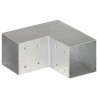Bases para poste em forma de L 4 pcs 91x91 mm metal galvanizado 5