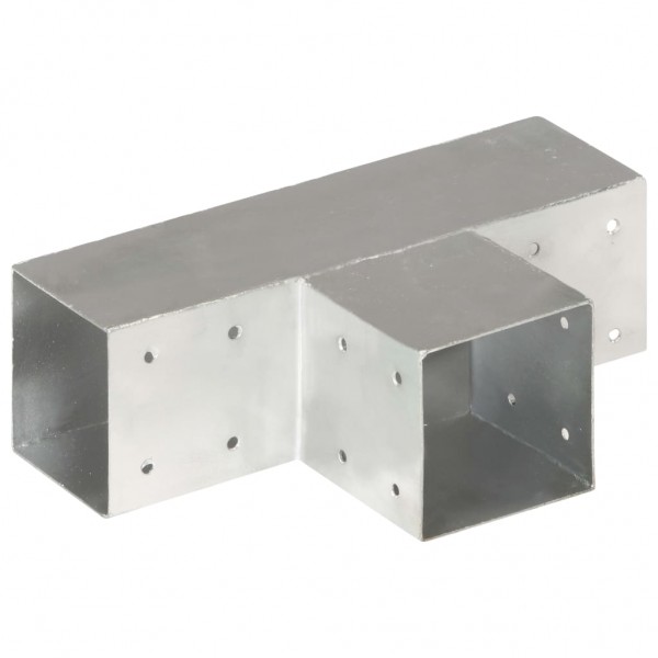 Conector de postes en forma de T metal galvanizado 91x91 mm M 3