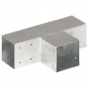 Conector de postes en forma de T metal galvanizado 91x91 mm 3