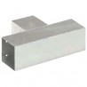 Conector de poste em metal galvanizado em forma de T 91x91 mm 4