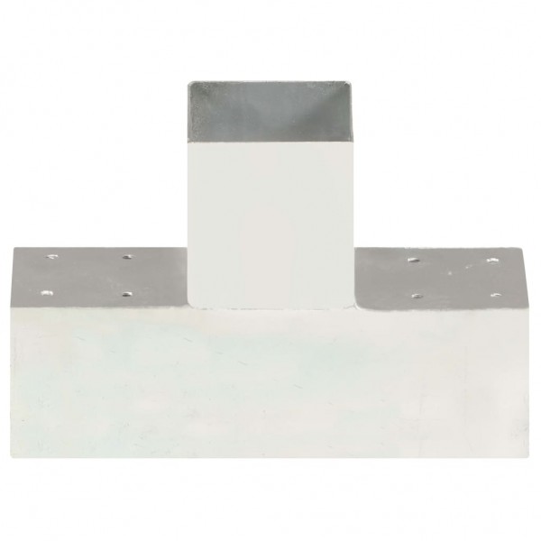 Bases para poste em forma de T 4 pcs 91x91 mm metal galvanizado M 3
