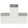 Conectores de postes en T 4 uds metal galvanizado 91x91 mm 3