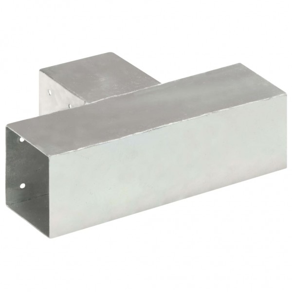Bases para poste em forma de T 4 pcs 91x91 mm metal galvanizado M 5