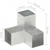 Conectores de postes en forma de Y metal galvanizado 91x91 mm 5