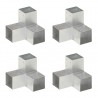 Bases para poste em forma de Y 4 pcs 91x91 mm metal galvanizado 1