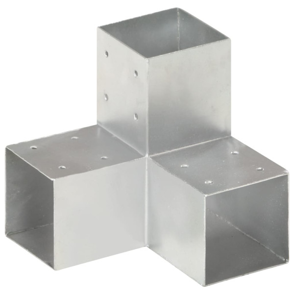 Bases para poste em forma de Y 4 pcs 91x91 mm metal galvanizado M 2