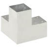 Conectores de postes en Y 4 uds metal galvanizado 91x91 mm 4